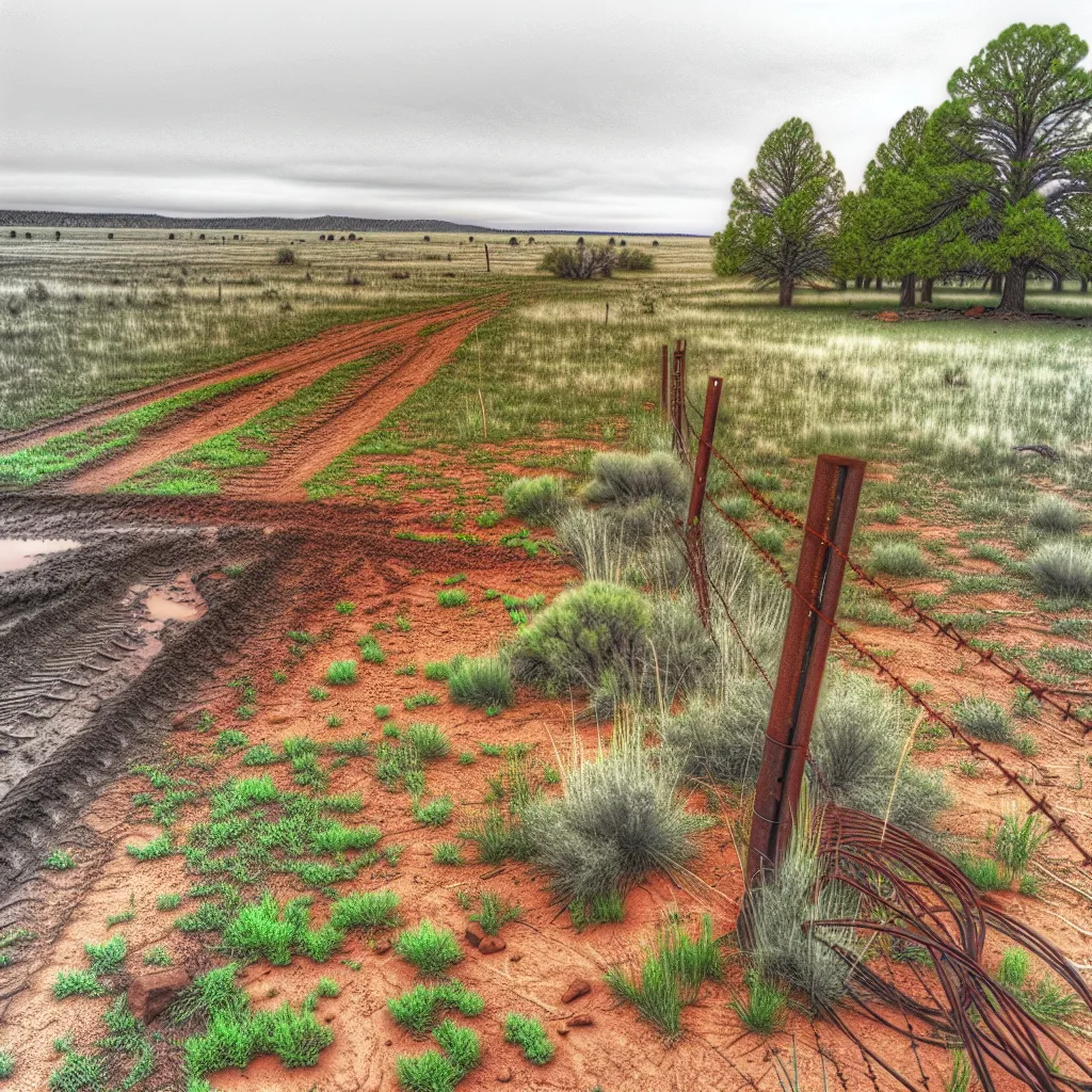 Rural acreage with open grassland and conifer forest in Apache County, Arizona
