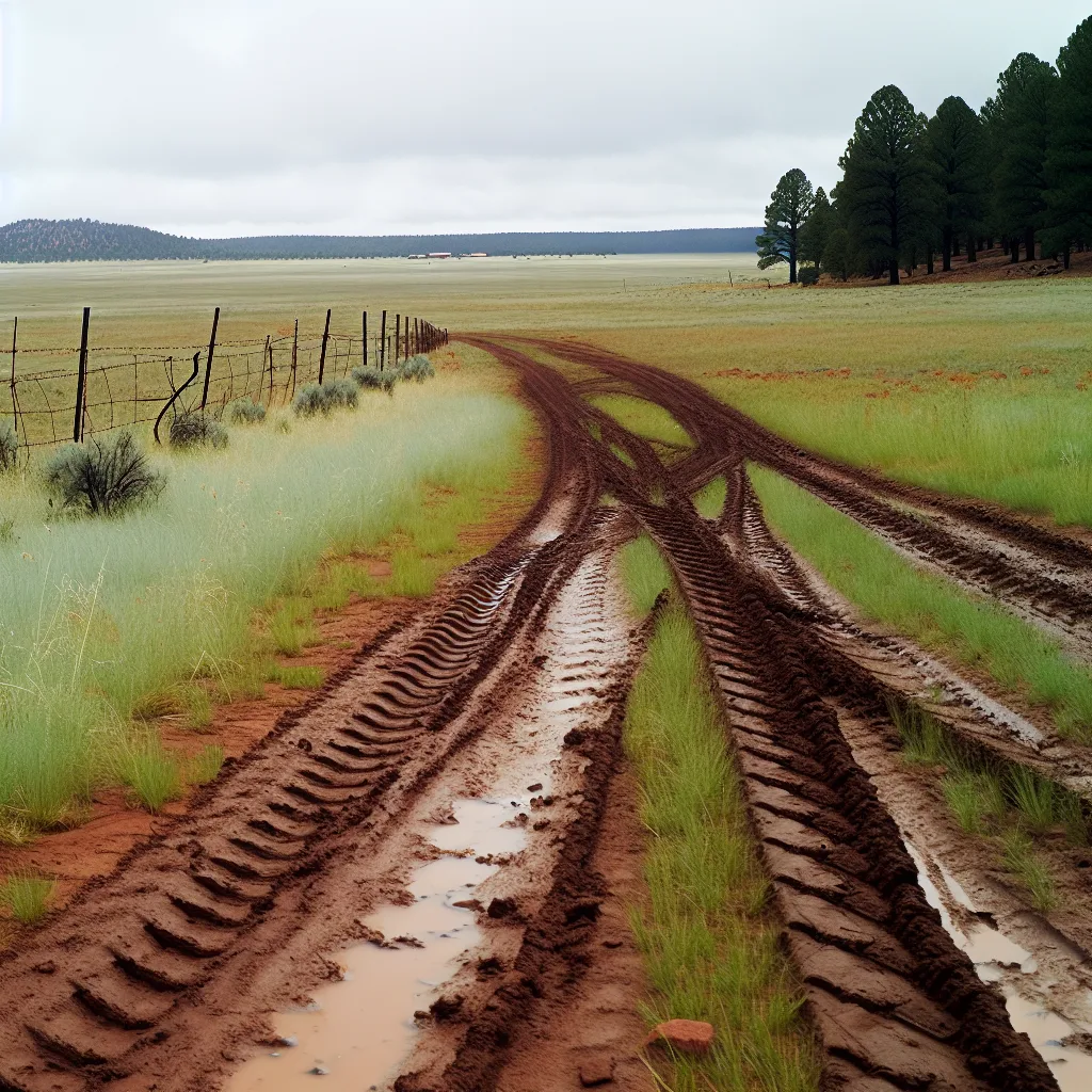 Rural acreage with open grassland and conifer forest in Flagstaff, Arizona