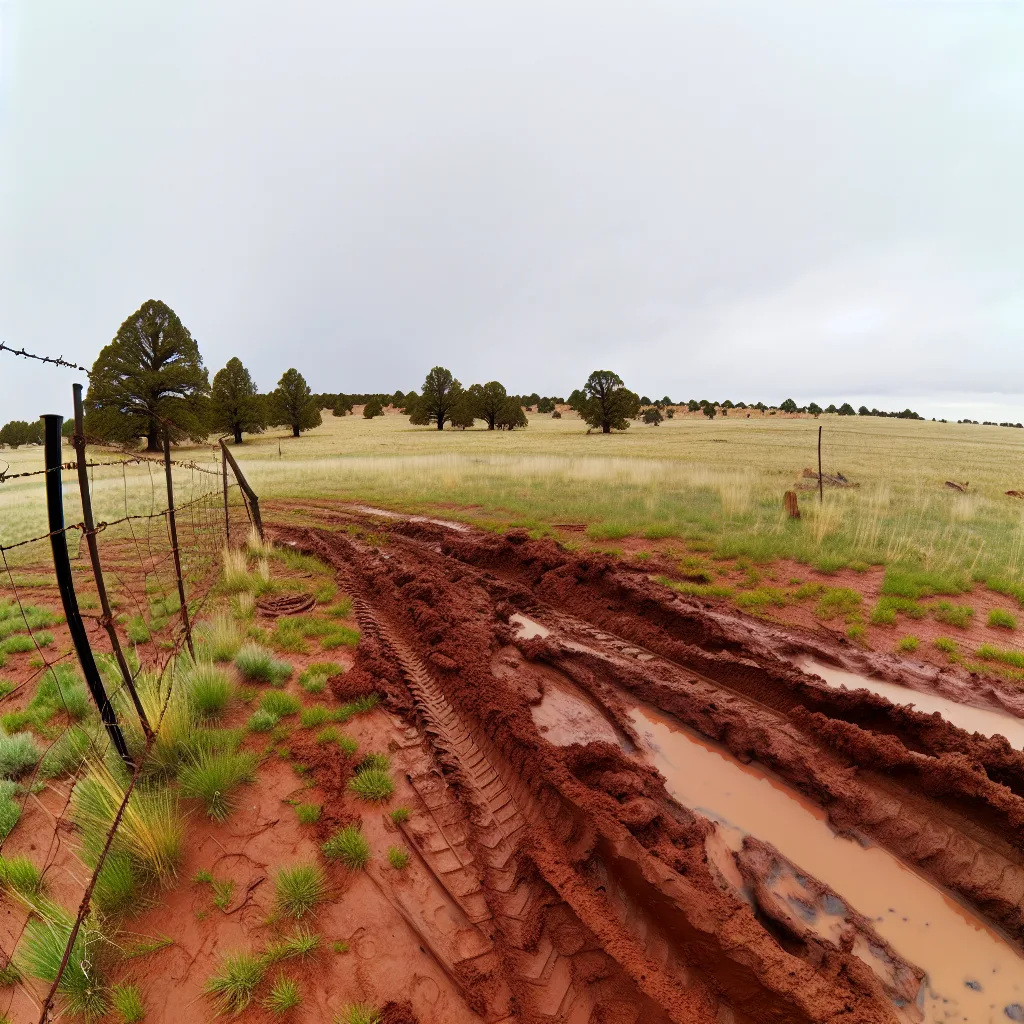 Rural acreage with open grassland and conifer forest in Navajo County, Arizona