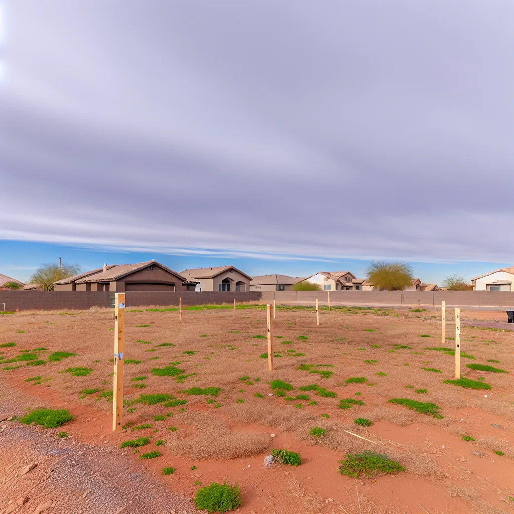 Cleared vacant residential lot for sale in Casa Grande, Arizona