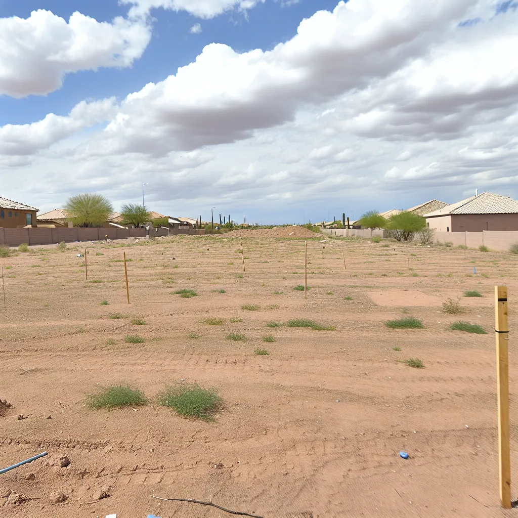 Cleared vacant residential lot for sale in Maricopa County, Arizona