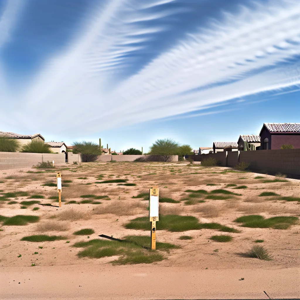 Cleared vacant residential lot for sale in Phoenix, Arizona