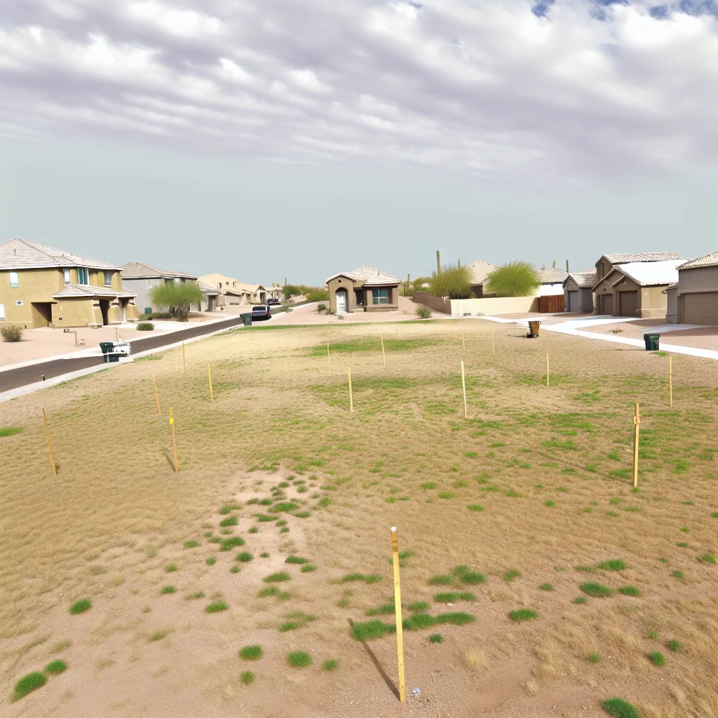Cleared vacant residential lot for sale in Pinal County, Arizona