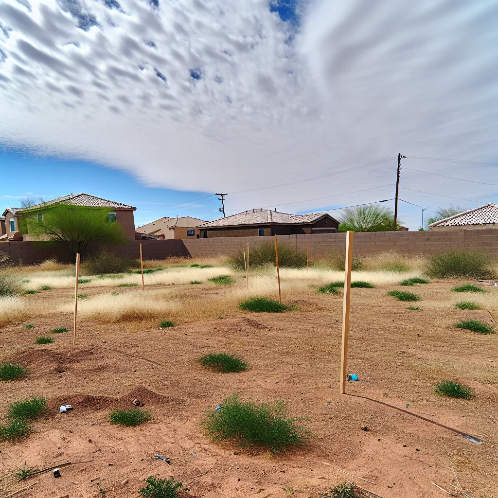 Cleared vacant residential lot for sale in Safford, Arizona